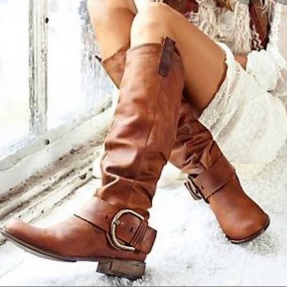 Steve Madden Ruckus Leather Boot GUC Leather 7